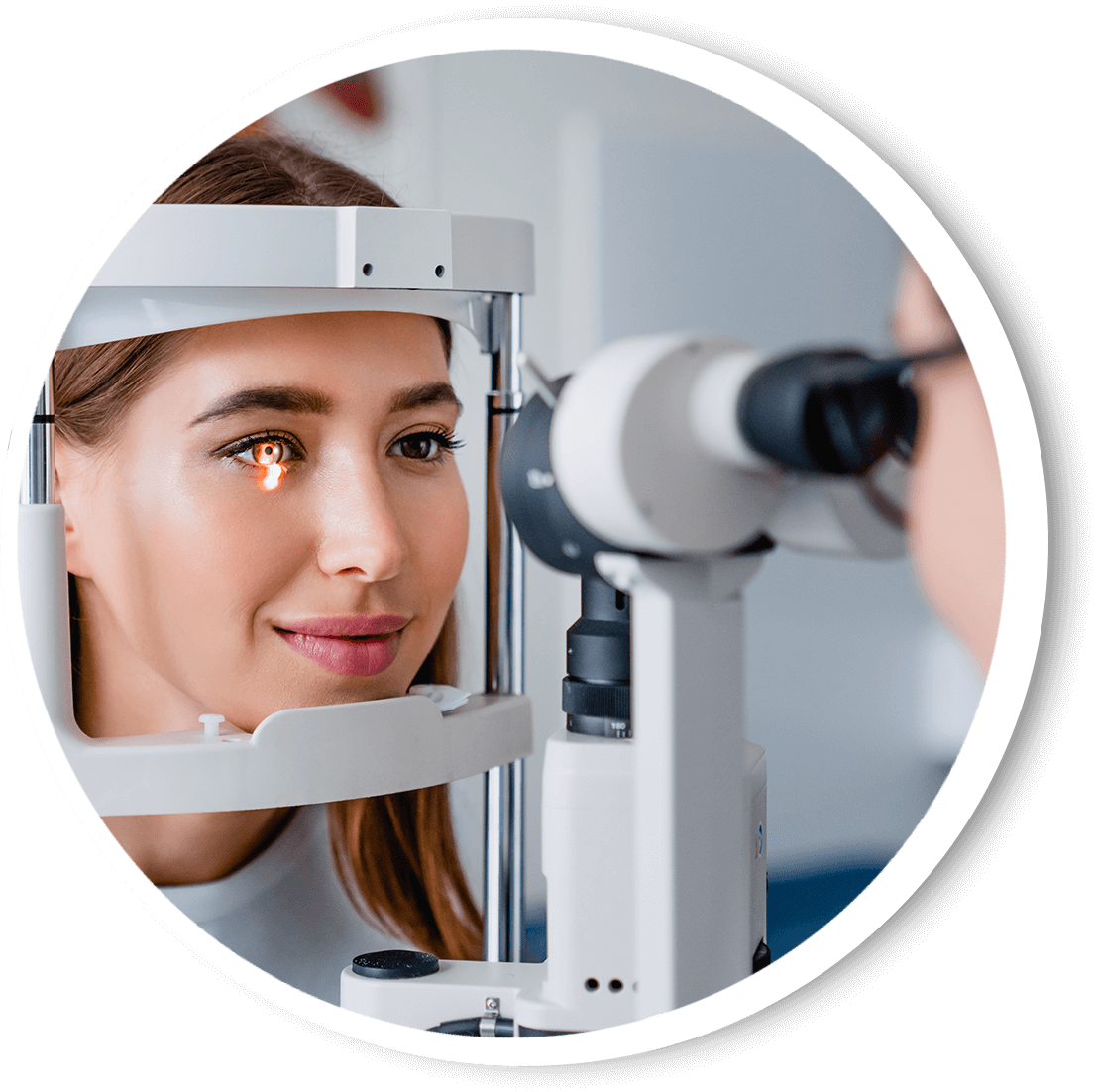 woman getting an eye exam